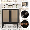 Kumasinova 30" Bathroom Vanity,Cabinet with Handmade Rattan Doors,Ceramic Sink,Soft-Closing Mechanism,Gold Accents,Storage Vanity for Bathroom - 4 of 4