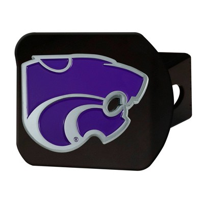 NCAA Kansas State Wildcats University Metal Emblem Hitch Cover - Black