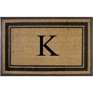 A1HC Rubber & Coir Flocked Doormat 30"x48", Anti-Shed, Heavy Duty for Front Door Monogrammed Mat - 1 of 4