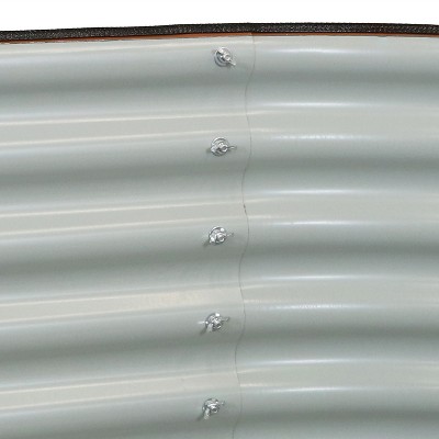 Large Brown Galvalume Steel Oval Raised Garden Bed