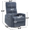 Heat Massage Manual Recliner Chair with Rocker and Swivel in Fabric for Living Room - 4 of 4