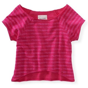 Aeropostale Womens Cropped Striped Crew Knit Sweater - 1 of 1