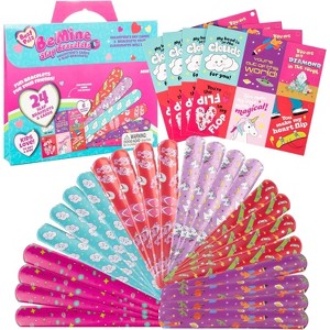 Kids Slap Bracelet Valentine's Day Cards- Best Pals (24ct) Each Valentine has a Card & Matching Friendship Bracelet- Valentines Day Cards for School - 1 of 4