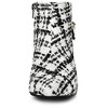 Allegra K Women's Plaid Pointed Toe Chunky Heels Ankle Boots - 2 of 4