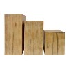 Sapphtopaz Modern Square-Column End Table with Wood-Like Finish Rustic Side Table with Sturdy Material Coffee Table for Living Room - 2 of 4
