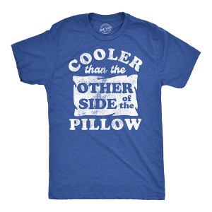 Mens Funny T Shirts Cooler Than The Other Side Of The Pillow Sarcastic Novelty Tee For Men - Crazy Dog Men's T Shirt - 1 of 4