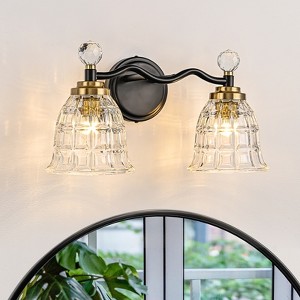 LLHZSY 2/3/4/5-Lights Modern Dimmable Black Gold Bathroom Vanity Lights - 1 of 4