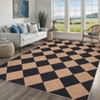 Washable Modern Geometric Rugs for Living Room Bedroom, Indoor Contemporary Floor Carpet for Dining Room Office Kitchen - 2 of 4