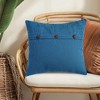 REGALWOVEN Solid Triple Button Decorative Throw Pillow Covers for Sofa Couch Bed 18 x 18 Inch 2 Pcs - 2 of 4