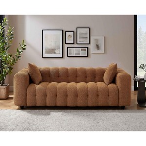 MINIMORE Modern 89.4''W Betty 3Seater Square Arms Chesterfield Sofa - 1 of 4