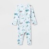Baby "Tis the Ski-son!" Cozy Knit Holiday Matching Family Pajama Union Suit - Wondershop™ Blue - 2 of 4