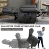 Power Lift Recliner Heating Massage Chair with Dual Motor and USB Ports 4B -ModernLuxe - 4 of 4