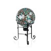 Alpine Corporation 2 pc 8" Glass Mosaic Gazing Globe: Reflective Garden Sphere, Elegant Yard Art Decor - 2 of 3