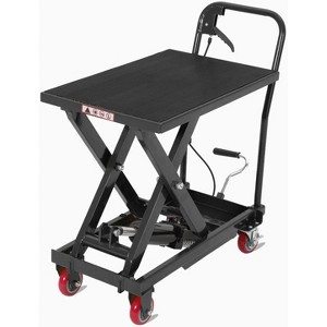 Clearance, Hydraulic Lift Table Cart, 1100 LB Heavy Duty Scissor Lift Cart, 10–35.4" Height, Non-Slip Platform, Swivel Wheels - 1 of 4