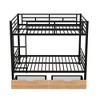 TiramisuBest Twin-over-Full Bunk Bed: Heavy-duty Sturdy Metal, Noise Reduced,Wooden Guardrail, Convenient for Three, No Box Spring, White - 4 of 4