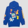 Boys' Pokemon Starter Elevated Hooded Sweatshirt - Blue - 3 of 4