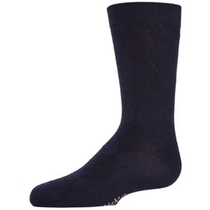 Memoi Boys' Awesome Argyle Crew Socks Navy 2 - 1 of 2