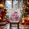 Unique Bargains Dining Chair Slipcovers Linen Pink 22.83"x19.29" 1Pc - 2 of 4
