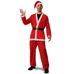 Rubies Mens Flannel Santa Suit - 1 of 2