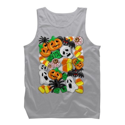 Men's Design By Humans Halloween Spooky Candies Party By BluedarkArt Tank Top