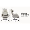SKRAN Swivel Ergonomic Office Chair, Technology Leather High Back Office Chair with Lumbar Support Headrest, 155° Reclining Computer Chair - 4 of 4