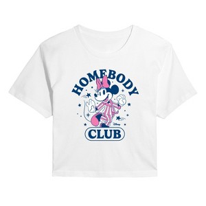 Women's - Disney - Minnie Homebody Club Cropped Graphic T-Shirt - 1 of 4