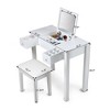 Vanity Table Set with Flip-Top Mirror and 2 Drawers - 3 of 4