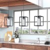 Dewdrop Modern Black Cage Pendant Light, Hanging Glass Shade Light Fixture for Kitchen Island or Entryway - 4 of 4