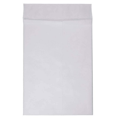 JAM Paper Expandable Open End Catalog Envelopes w/Peel & Seal Closure 10x12x1.5 376634178B