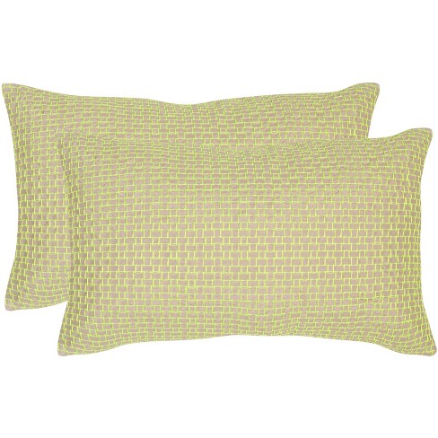 Safavieh Textured Box Stitch Decorative Throw Pillows - Set of 2