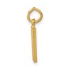 Black Bow Jewelry 14k Yellow Gold, Julia Collection, Small Satin Block Initial W Pendant - 2 of 4