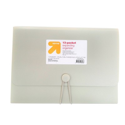  13 Pocket Expanding File Folder Organizer Letter Size Gray - up & up™ 