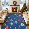 Christmas Tree Area Rug, Non-Slip Washable Low Pile Carpet for Living Room, Dining Room and Bedroom Holiday Decor - 3 of 4