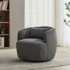 Sapphtopaz Modern Swivel Barrel Chair with Pillow Corduroy Upholstered Accent Chair with Armrest Lounge Accent Chairs for Living Room,Bedroom - 3 of 4