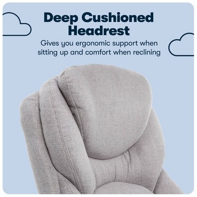 Light Gray Fabric Executive Ergonomic Swivel Chair with Adjustable Arms