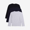 X RAY 3 Pack Kids And Boys 100% Cotton Long Sleeve Crewneck T-Shirts - 2 of 4