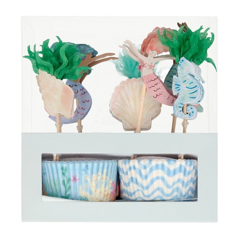 partyware liners clams compleanno meerjungfrau partyshop