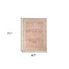 Salmon And Tan Floral Area Rug - 3 of 4