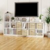 6 Pack Storage Cubes, Cubed Shelf Storage With 2 Sewn Cotton Rope Handles, Foldable 11 Inch Cube Storage Bins For Home, Apartment, Organizing Closet - 2 of 4