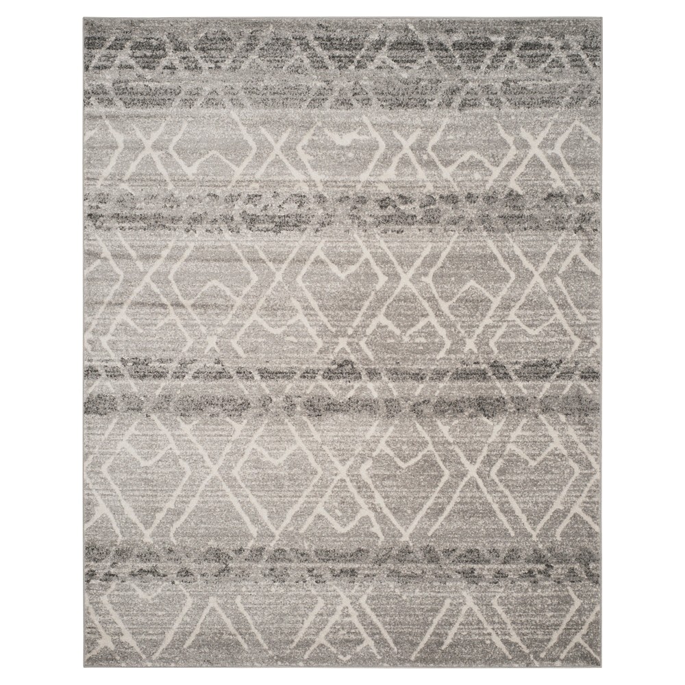 8'x10' Odin Adirondack Area Rug Silver/Ivory - Safavieh