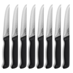 Calphalon Premier 8pc Carbon Steel Steak Knife Set: Brown Handle, Stamped Steel Blades, Hand Wash, Lifetime Warranty - 1 of 4