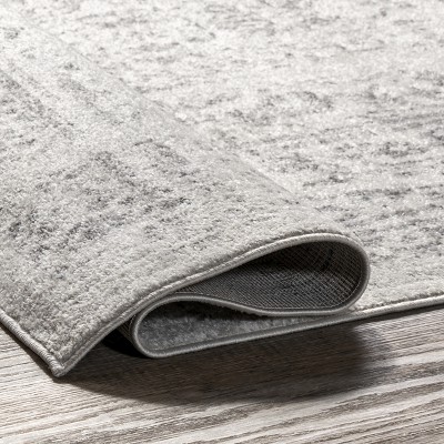 Elegant Gray 3' x 5' Synthetic Vintage Traditional Area Rug