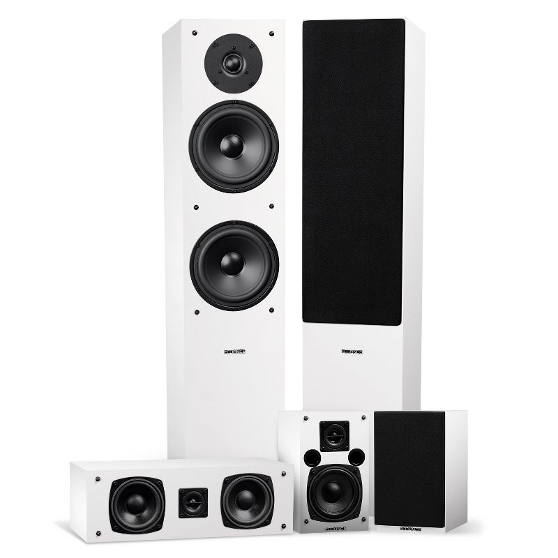 Fluance Elite High Definition Surround Sound Home Theater 5.0 Speaker System - Floorstanding, Center, and Rear Speakers, 1 of 10