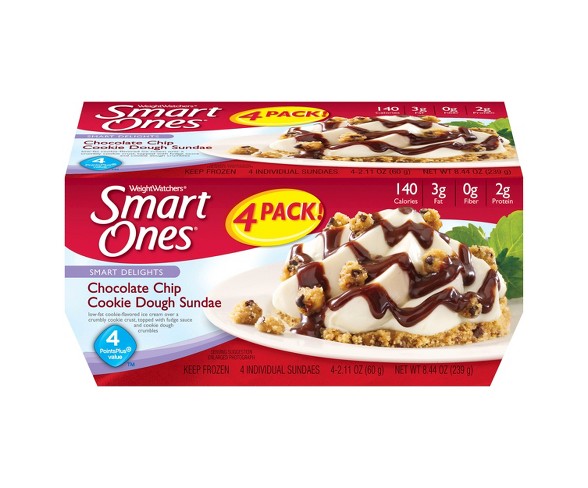 Smart Ones Chocolate Chip Cookie Dough Frozen Sundae - 8.44oz