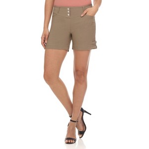 Rekucci Women’s Pull-On Stretch Dress Shorts with Pockets – Stylish & Comfortable Summer Essential - 1 of 4