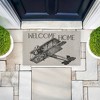 Stupell Industries Welcome Home Vintage Airplane Printed Outdoor Imitation Sisal Door Mat, design by Andrea Jasid Grassi - 4 of 4