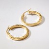 Ross-Simons Italian 18kt Gold Over Sterling Hammered Hoop Earrings - 3 of 4