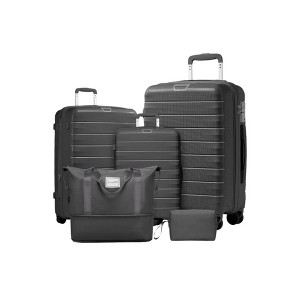 Summit Adventure 5-Piece Grey Hardside Luggage Set With Duffel Bag - 1 of 4