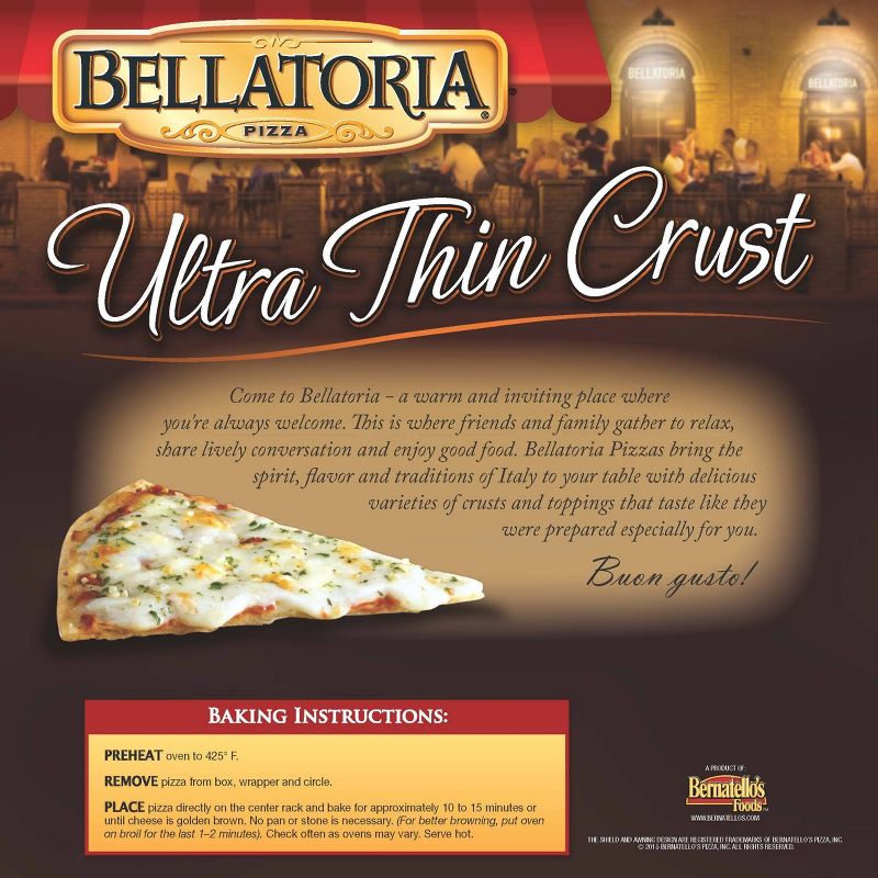 Bellatoria Ultra Thin Crust Ultimate Five Cheese Frozen Pizza - 16.03oz, 2 of 4