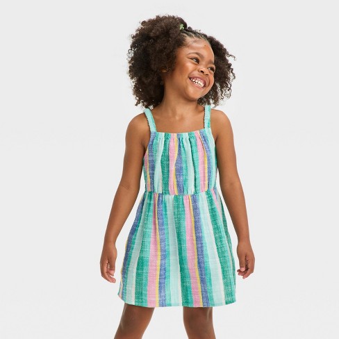 Girls stripe dress hotsell